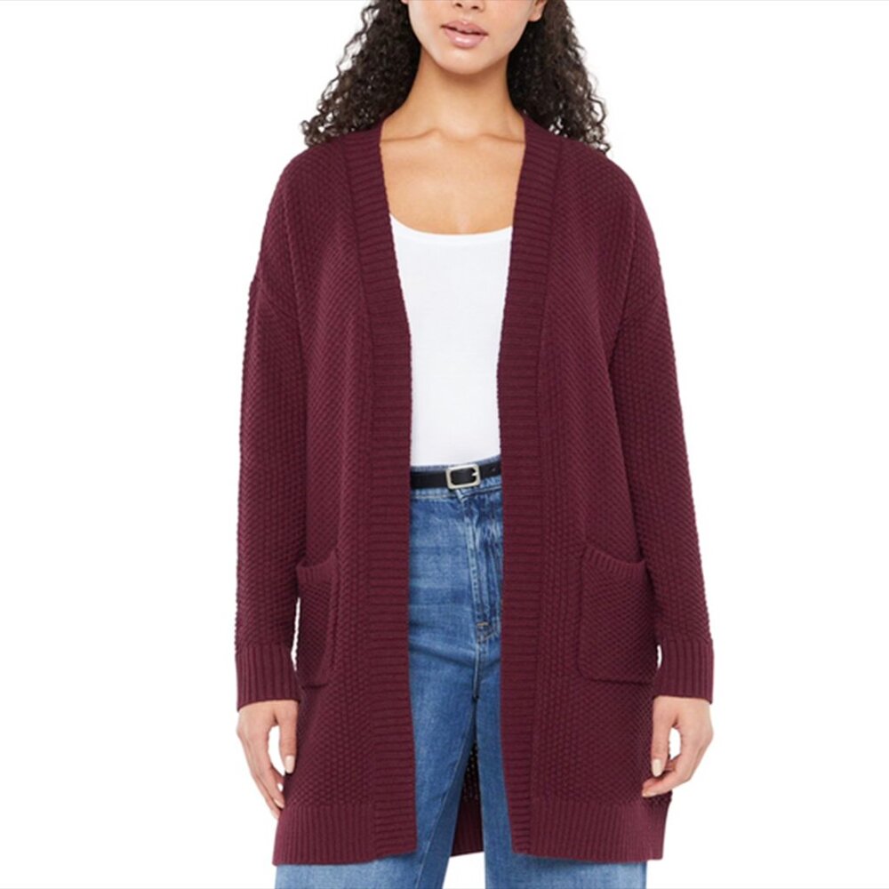 Gap Cotton Shaker Cardigan Open Front Pockets NWT - Picture 2 of 12